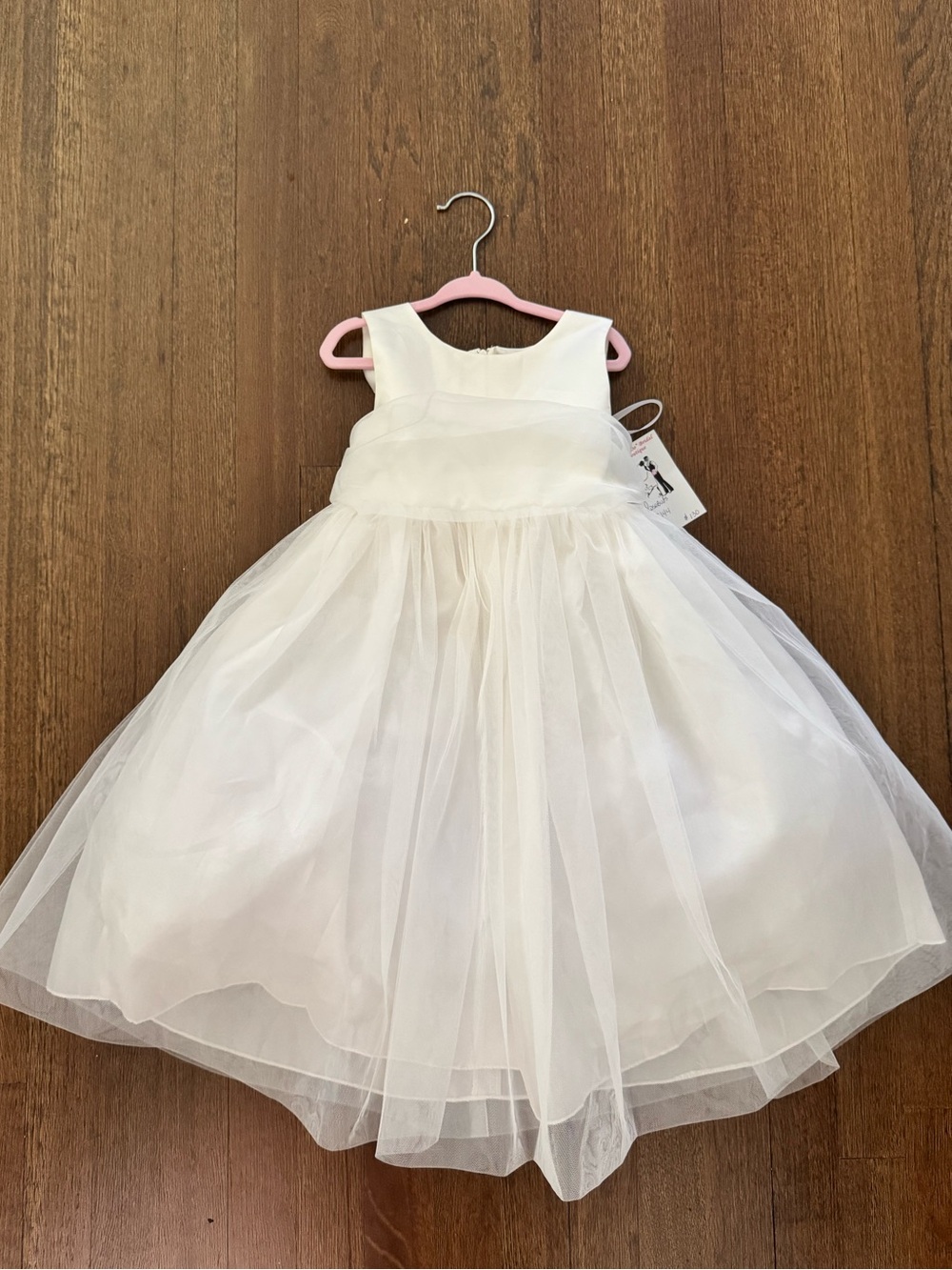 White Tulle Flower Girl Dress size 4